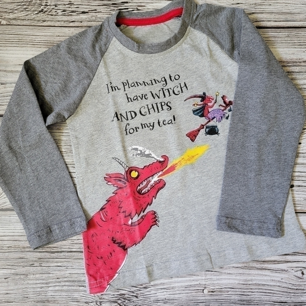 Halloween Room On The Broom Long-Sleeve Raglan NWT